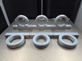 Bait Bros Tackle wall or ceiling mount fishing rod holders with adjustable brackets for secure storage.
