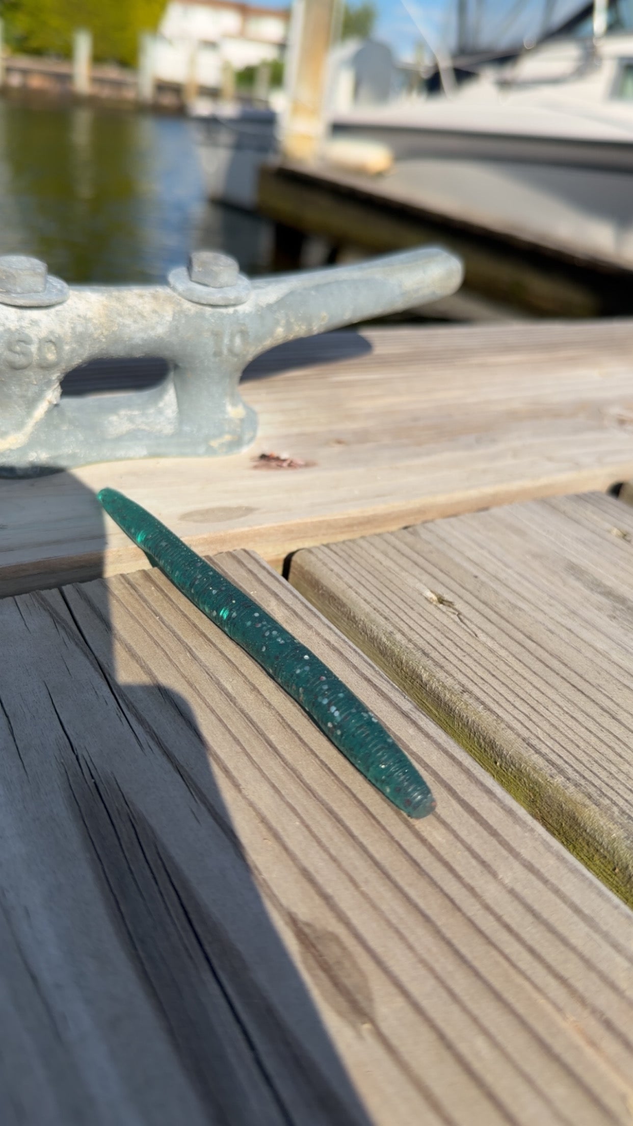 Bait Bros Tackle 5-inch stick bait for fishing, featuring realistic design and vibrant color to attract fish.